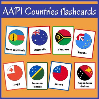 Preview of AAPI Heritage Month Flashcards | Countries of Asia-Pacific Region Flash Cards