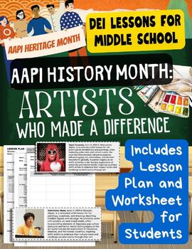 Preview of AAPI Heritage Month Important Asian Art Visual Art DEI Middle School ELA No Prep