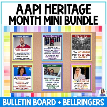 Preview of AAPI Heritage Month - Interactive Bulletin Board - Bellringers - Decor - Posters