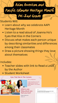 Preview of AAPI Heritage Month Lesson: PK-2nd Grade