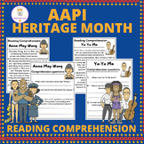 AAPI Heritage Month Reading Comprehension  Activities Asia