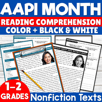 Preview of AAPI Heritage Month Reading Comprehension Passage - Asian American Activities