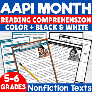 Preview of AAPI Heritage Month Reading Comprehension Passage - Asian American Activities