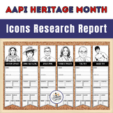 AAPI Heritage Month Writing Activities Icons Biography Res