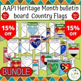 AAPI Heritage Month bulletin board Country Flags Bundle