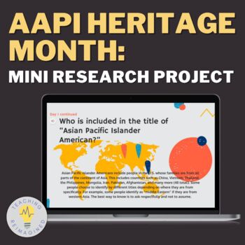 Preview of AAPI Mini Research Project | Asian Pacific Islander Heritage Month