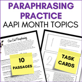 AAPI Paraphrasing Worksheets - Paraphrasing Practice - AAN