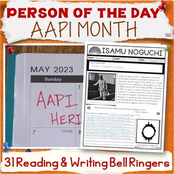 Preview of AAPI Person of the Day - Asian American and Pacific Islander Month Bell Ringers