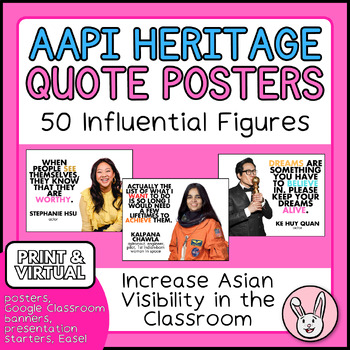 Preview of AAPI Quote Posters - 50 Figures | Asian American Pacific Islander Heritage Month