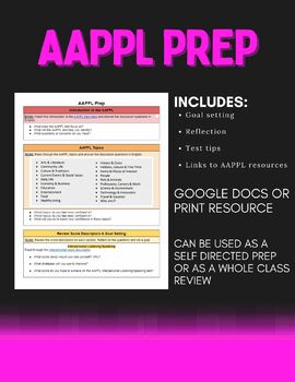 Preview of AAPPL Test Prep