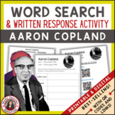 AARON COPLAND Word Search and Research Activity for Middle