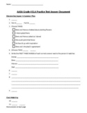 AASA ELA Practice Test Document and Answer Key Grade 4