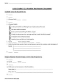 AASA ELA Practice Test Document and Answer Key Grade 5