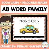 AB Word Family - Interactive Decodable Reader - Boom Cards