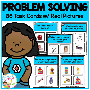 Preview of Problem Solving Task Cards ABA Special Education