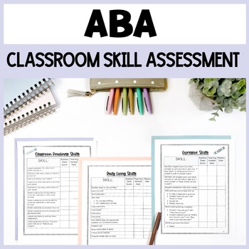 Preview of ABA Classroom Skill Assessment Guide & Data Sheets - Autism Special Ed