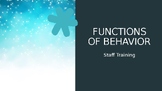 ABA Parent Training- Functions of Behavior
