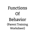 ABA Parent Training - Functions of Behavior - English