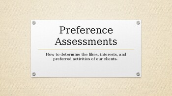 Preview of ABA Preference Assessments