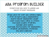 ABA Program Builder for Students with Autism