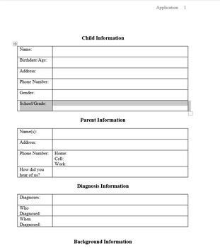 Preview of ABA Services: Intake Form