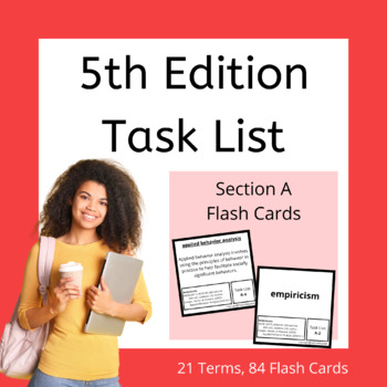 Preview of Section A Flash Cards - BCBA Exam Prep 5th Edition Task List ABA Study Materials