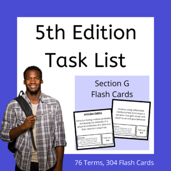 Preview of Section G Flash Cards - BCBA Exam Prep 5th Edition Task List ABA Study Materials