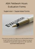 ABA Supervision Evaluation Form (Supervisor + Supervisee forms)