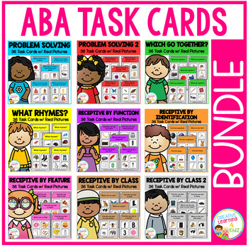 Preview of ABA Task Card Bundle Special Education