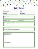 ABA Therapy Session - Daily Parent Note