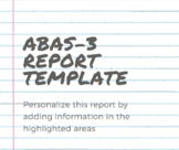 ABAS-3 Report Template