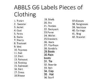 Boy Clothing Labels