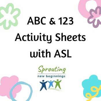 Preview of American Sign Language - ABC & 123 Activity Sheet with ASL