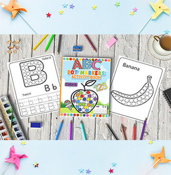 Preview of ABC & 123, Dot Markers Activity Book for Kids Ages 2-5