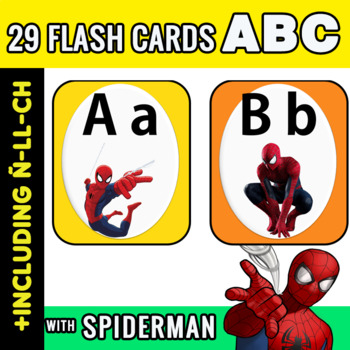 ABC 29 Flashcards - SPIDERMAN Theme by Customized Resources | TPT