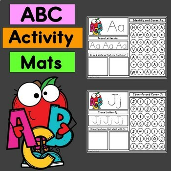 Preview of ABC Activity Mats | Letter Recognition Task Cards