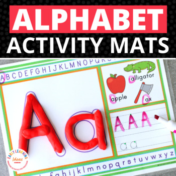 Preview of Alphabet Activities - ABC Playdough Mats - Letter Tracing Recognition & Writing