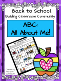 ABC: All About Me! Building Classroom Community 