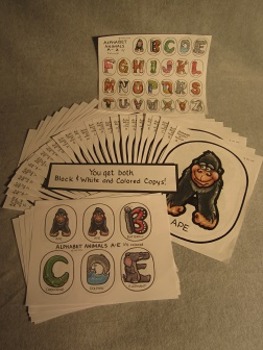 Preview of ABC Alphabet Animals Bundle. Fun Crafts Art