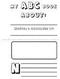 ABC Alphabet Book Template 2 per page half pages