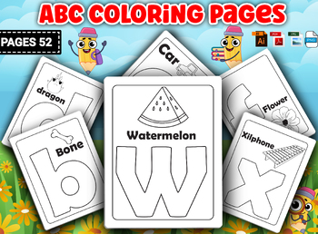 Preview of ABC Alphabet Coloring Pages- ABC Alphabet Printable