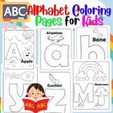ABC Alphabet Coloring Pages for Kids, Learning the alphabe