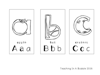 Alphabet Flash Card Freebie by Teaching in a Bubble | TpT