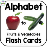 ABC Alphabet Flash Cards for Activities or Wall with Fruit