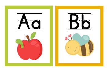 ABC Alphabet Posters (Word Wall) by My classroom corner | TpT