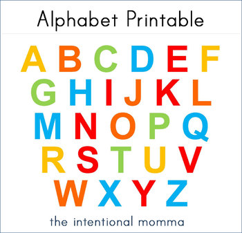 Wordt erger Atticus Gebruikelijk ABC Alphabet Tot Printable by Intentional Momma | TPT