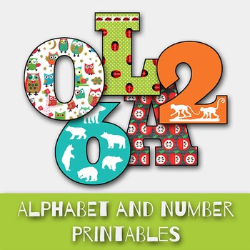 Preview of ABC Alphabet and Number Set - PDF File - Printable - DIY felt board letters