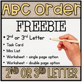 ABC Alphabetical Order 2nd & 3rd Letter - Freebie