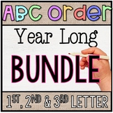 ABC Alphabetical Order Year Long 1st 2nd & 3rd letter BUNDLE
