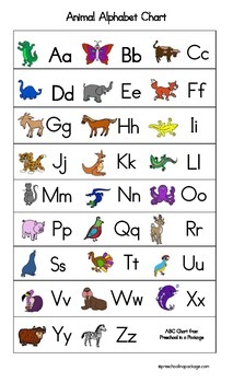 Abc Animal Chart